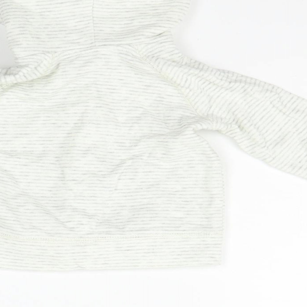H&M Boys White   Full Zip Jumper Size 6-9 Months