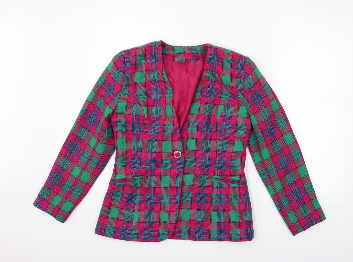 Hamels Womens Pink Check  Jacket  Size 10