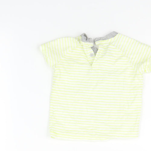 Matalan Girls Yellow Striped  Basic T-Shirt Size 3-6 Months