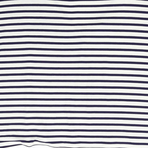 New Look Womens White Striped  Basic Blouse Size 16