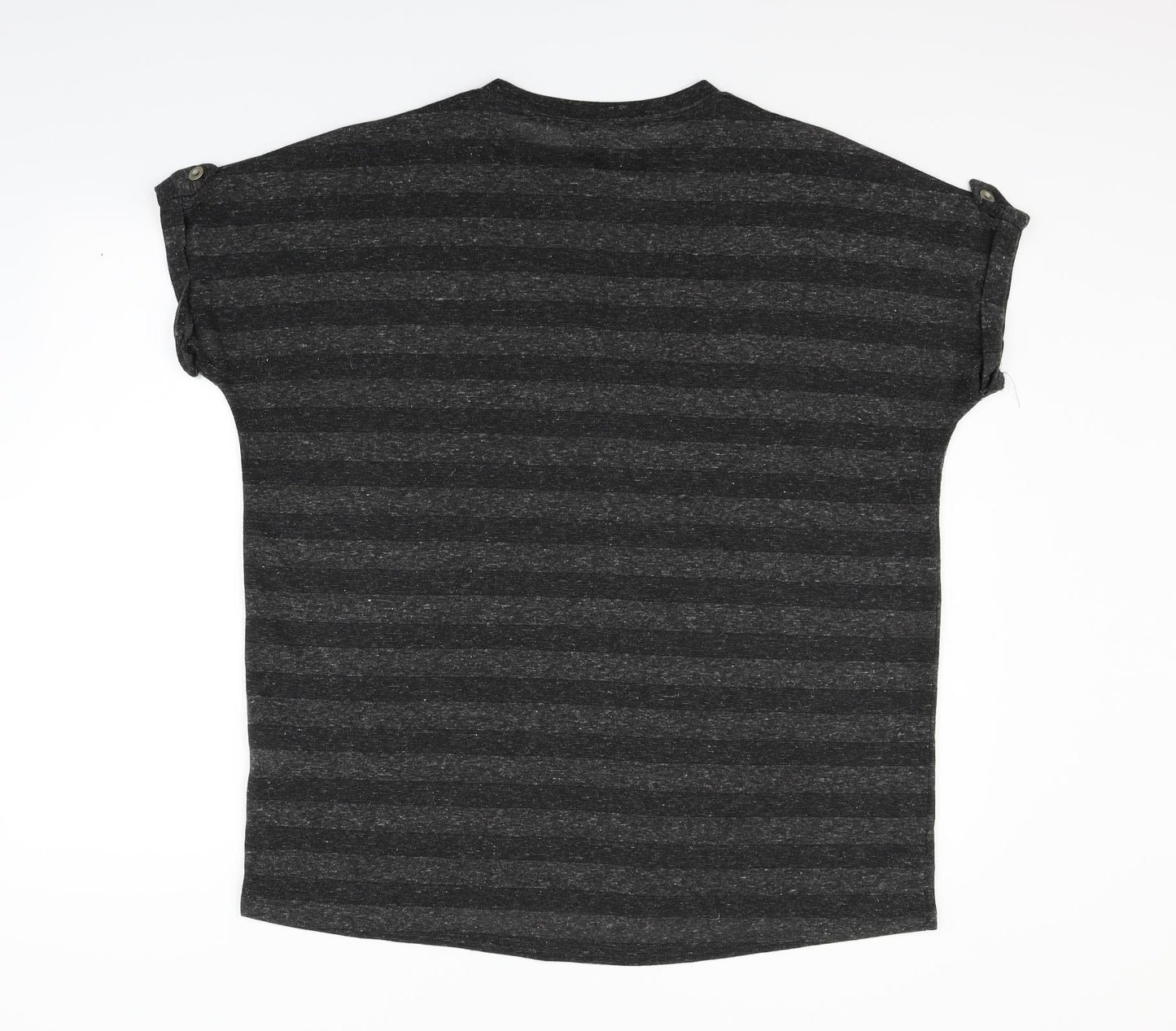New Look Womens Grey Striped  Basic Blouse Size L