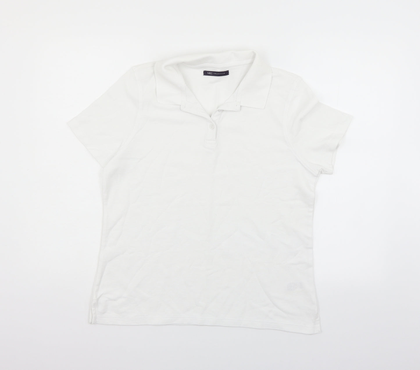 Marks and Spencer Womens White   Basic Polo Size 14