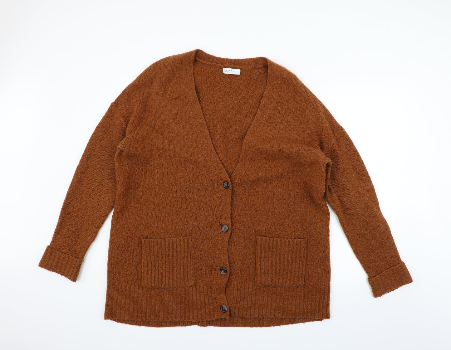 Papaya Womens Brown   Cardigan Jumper Size L