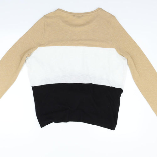 New Look Womens Beige Striped  Pullover Jumper Size L