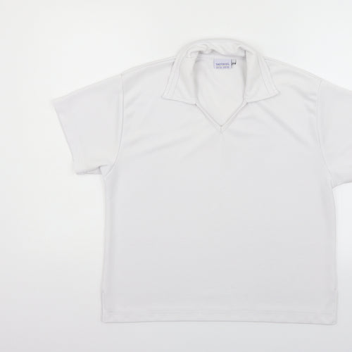 shotbowl Womens White   Basic Polo Size 2XL