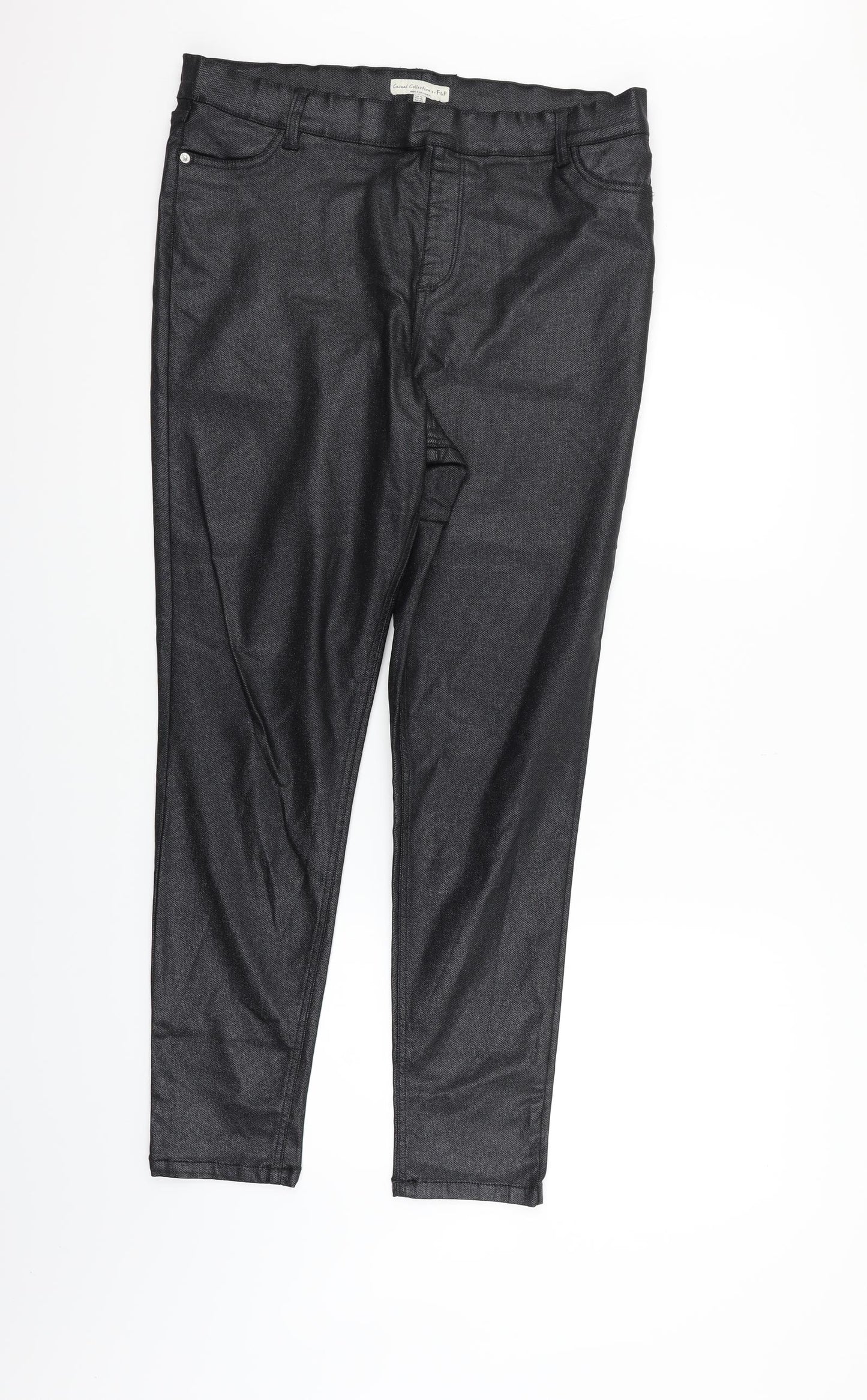 F&F Womens Black   Trousers  Size 18 L28 in
