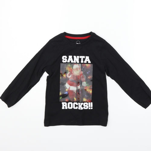 Matalan Girls Black   Basic Polo Size 4 Years  - santa