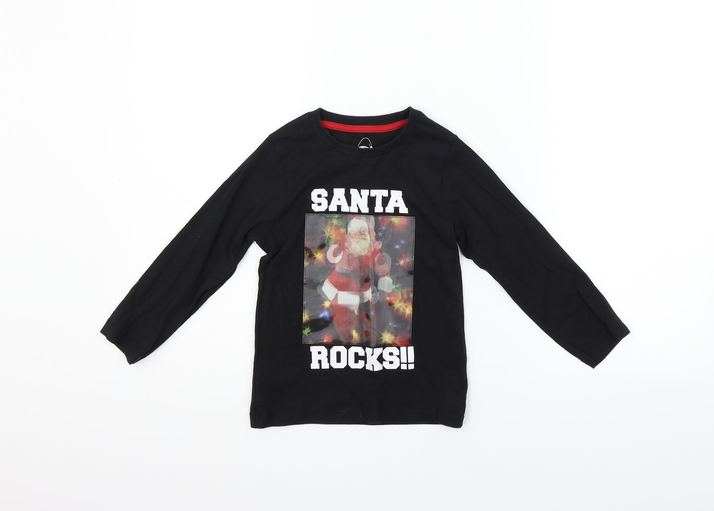 Matalan Girls Black   Basic Polo Size 4 Years  - santa