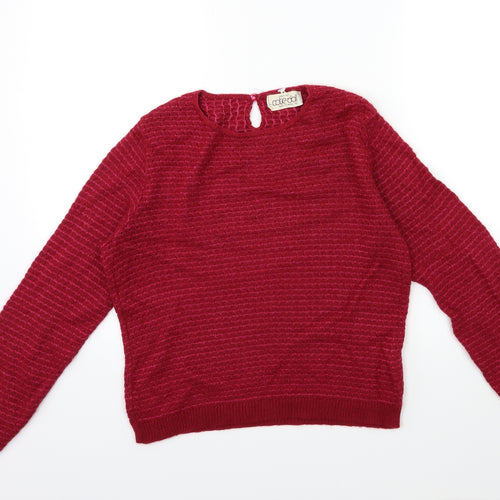 COTE DOLL Womens Red  Knit Pullover Jumper Size M