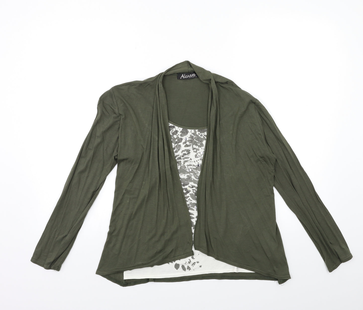 ALEXARA Womens Green   Basic T-Shirt Size S