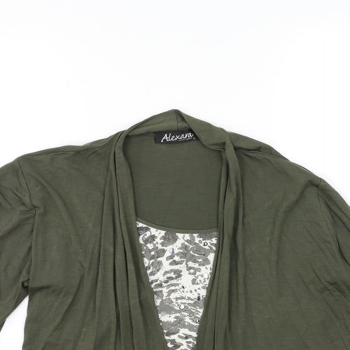 ALEXARA Womens Green   Basic T-Shirt Size S