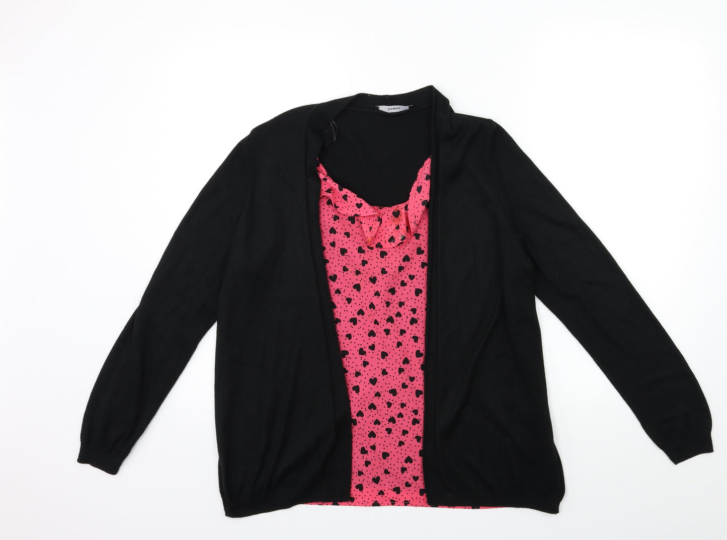 George Womens Black  Knit Cardigan Jumper Size 12