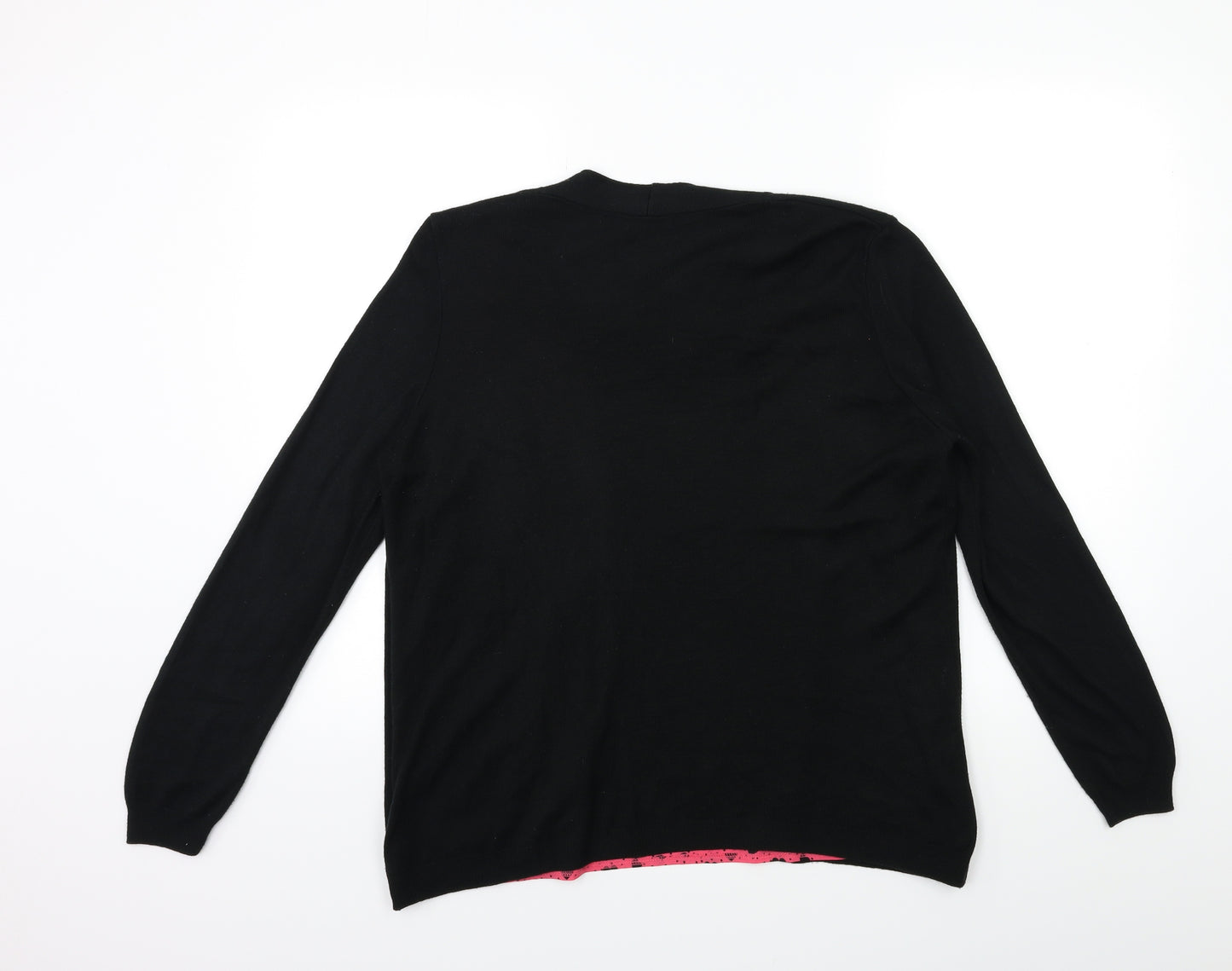 George Womens Black  Knit Cardigan Jumper Size 12