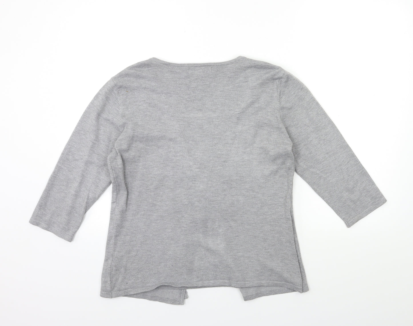 Femme Womens Grey   Cardigan Jumper Size M