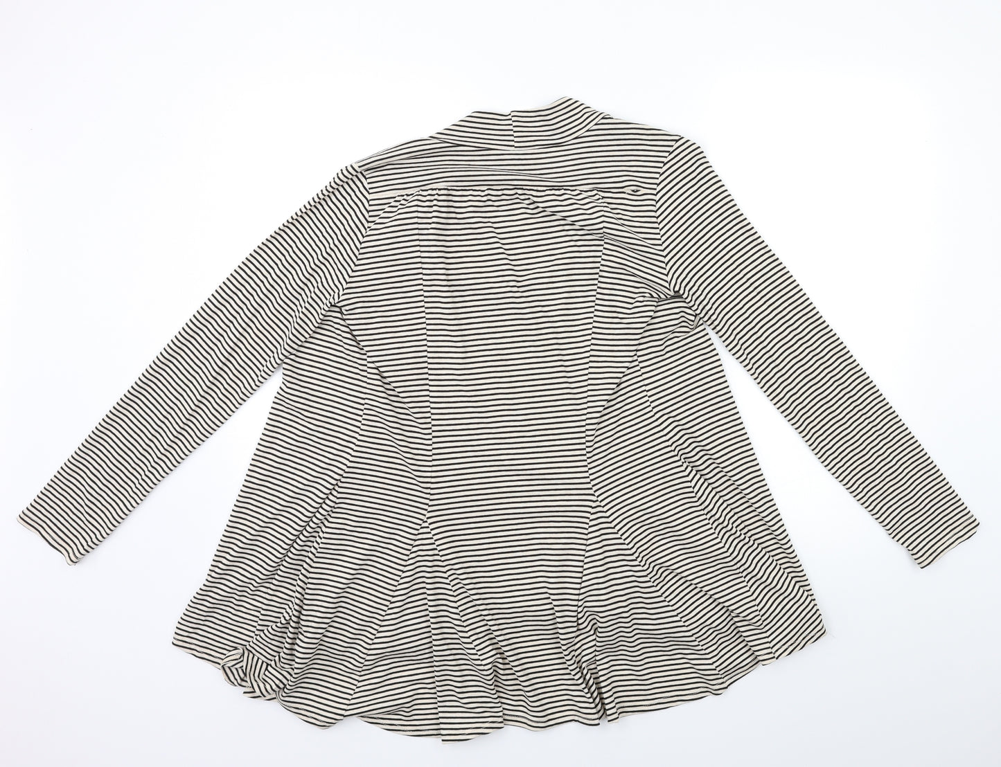 CMD Womens Beige Striped  Cardigan Jumper Size 10