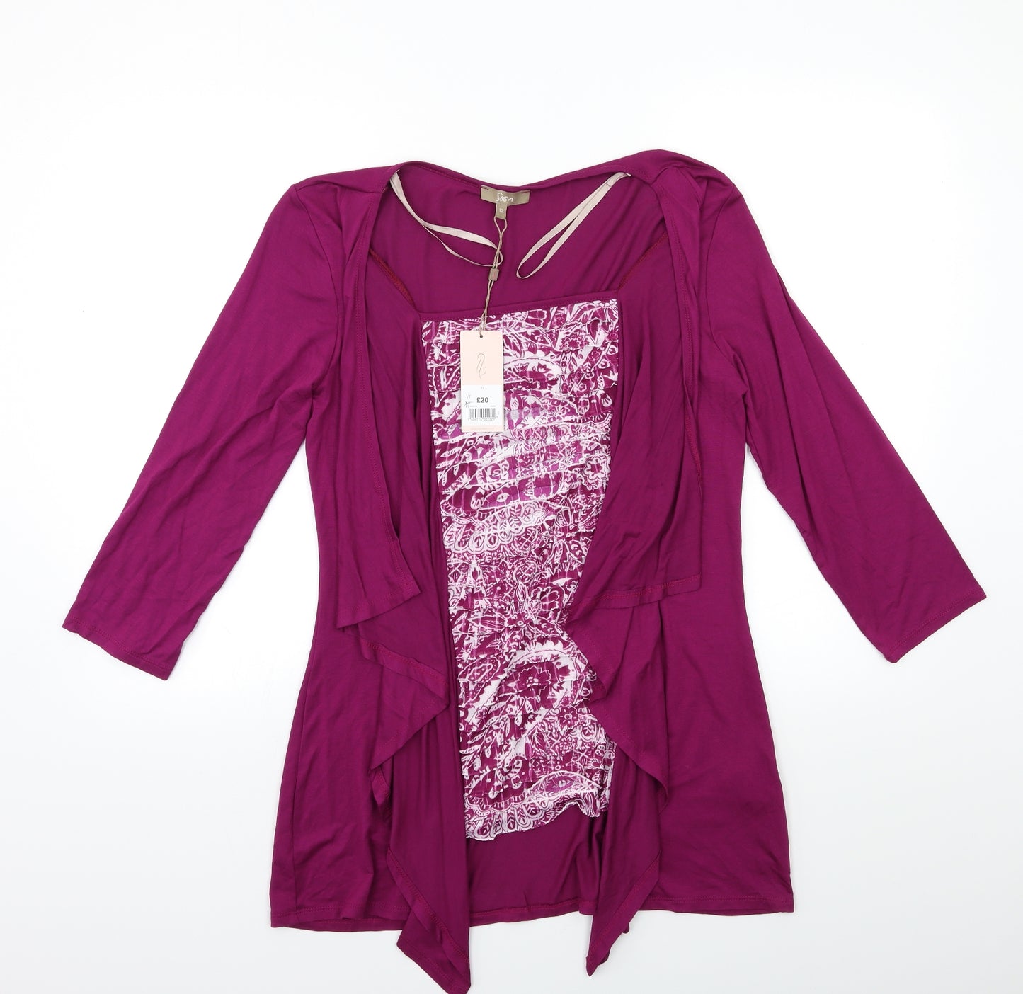 Soon Womens Purple   Cardigan Jumper Size 12