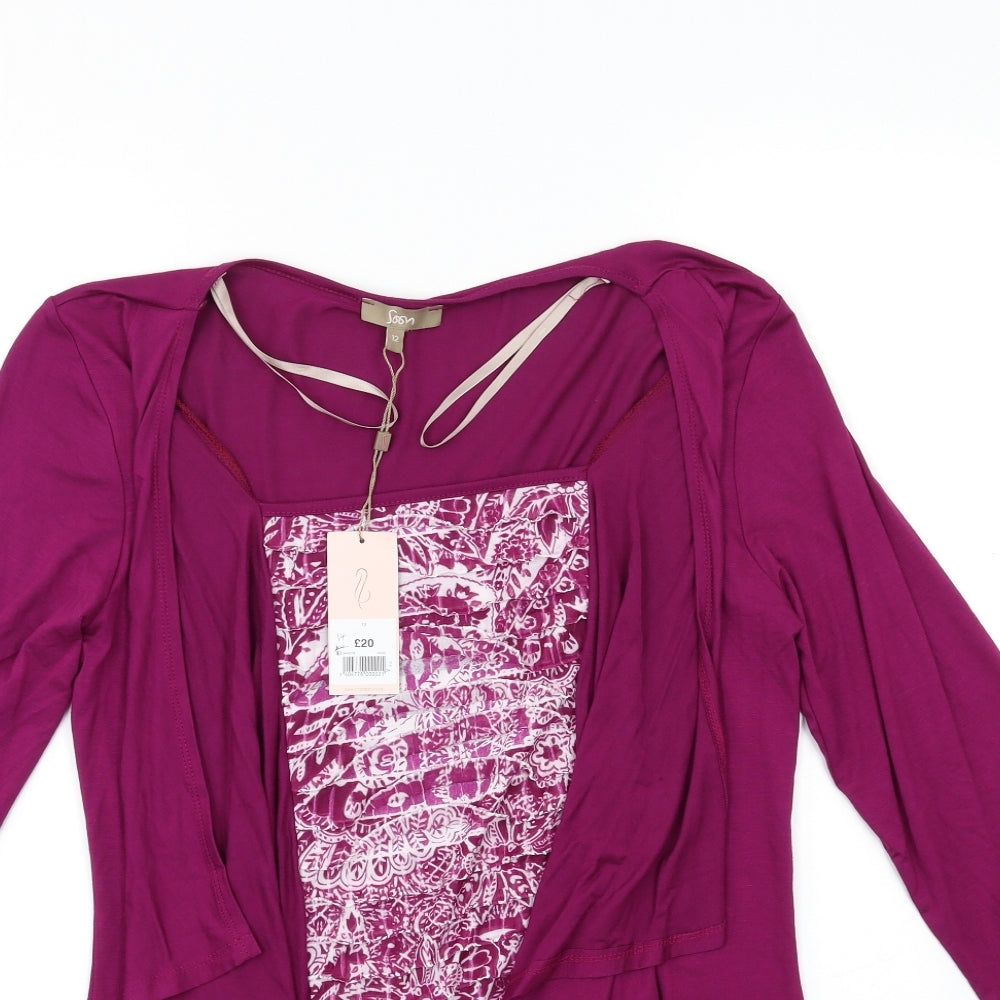 Soon Womens Purple   Cardigan Jumper Size 12
