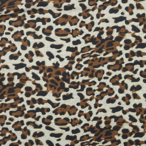 TU Womens Brown Animal Print  Pullover Jumper Size 18