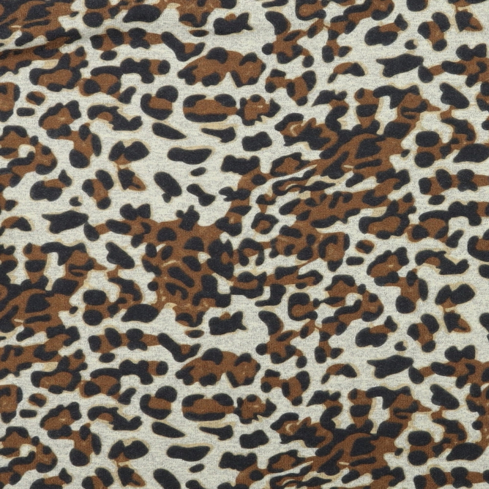 TU Womens Brown Animal Print  Pullover Jumper Size 18