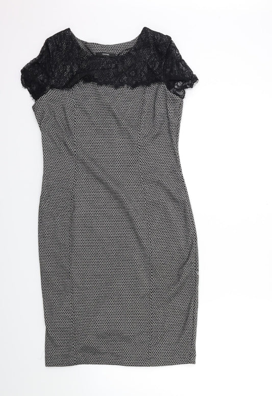 Front view of George women’s black bodycon, size UK 12