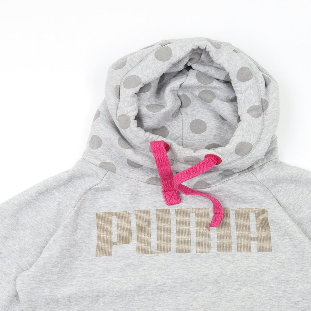 PUMA Womens Grey   Pullover Hoodie Size 12