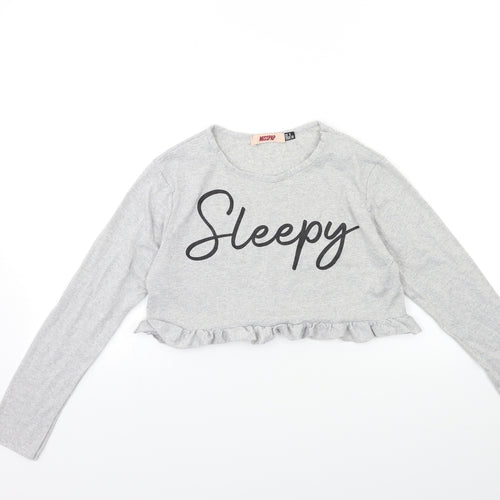 Misspap Womens Grey   Top Pyjama Top Size 8