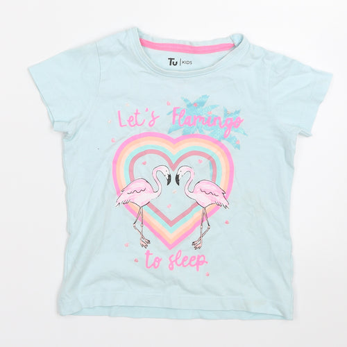 TU Girls Blue Solid  Top Pyjama Top Size 2-3 Years