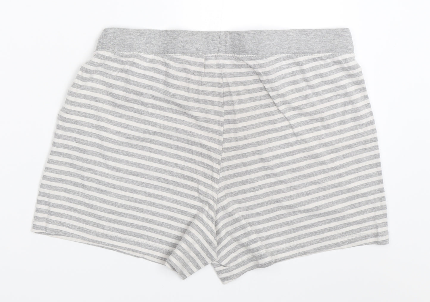 ESMARA Womens Grey Striped  Top Sleep Shorts Size 14
