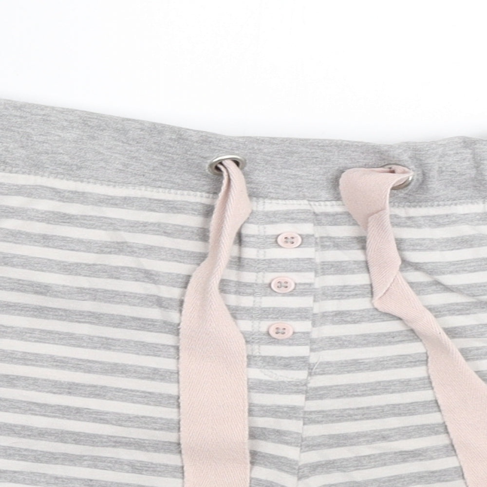 ESMARA Womens Grey Striped  Top Sleep Shorts Size 14