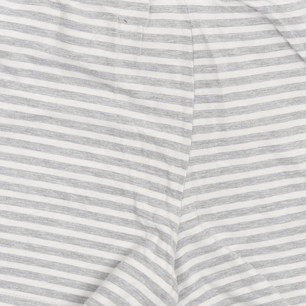 ESMARA Womens Grey Striped  Top Sleep Shorts Size 14
