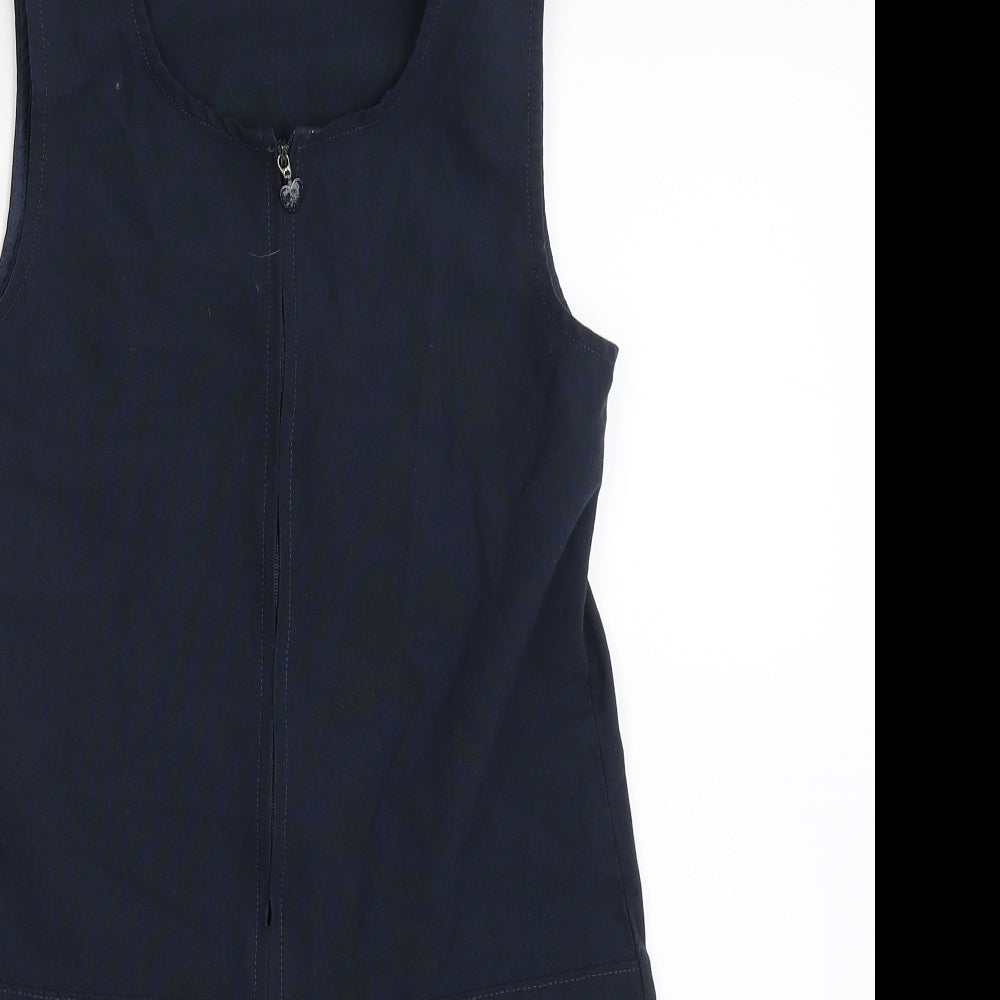 Marks and Spencer Girls Blue   Pinafore/Dungaree Dress  Size 9-10 Years  - school dress