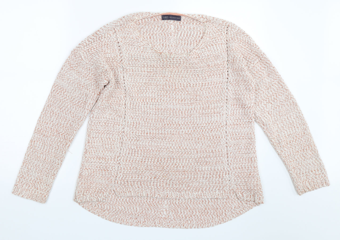 Marks and Spencer Womens Orange   Pullover Jumper Size 16