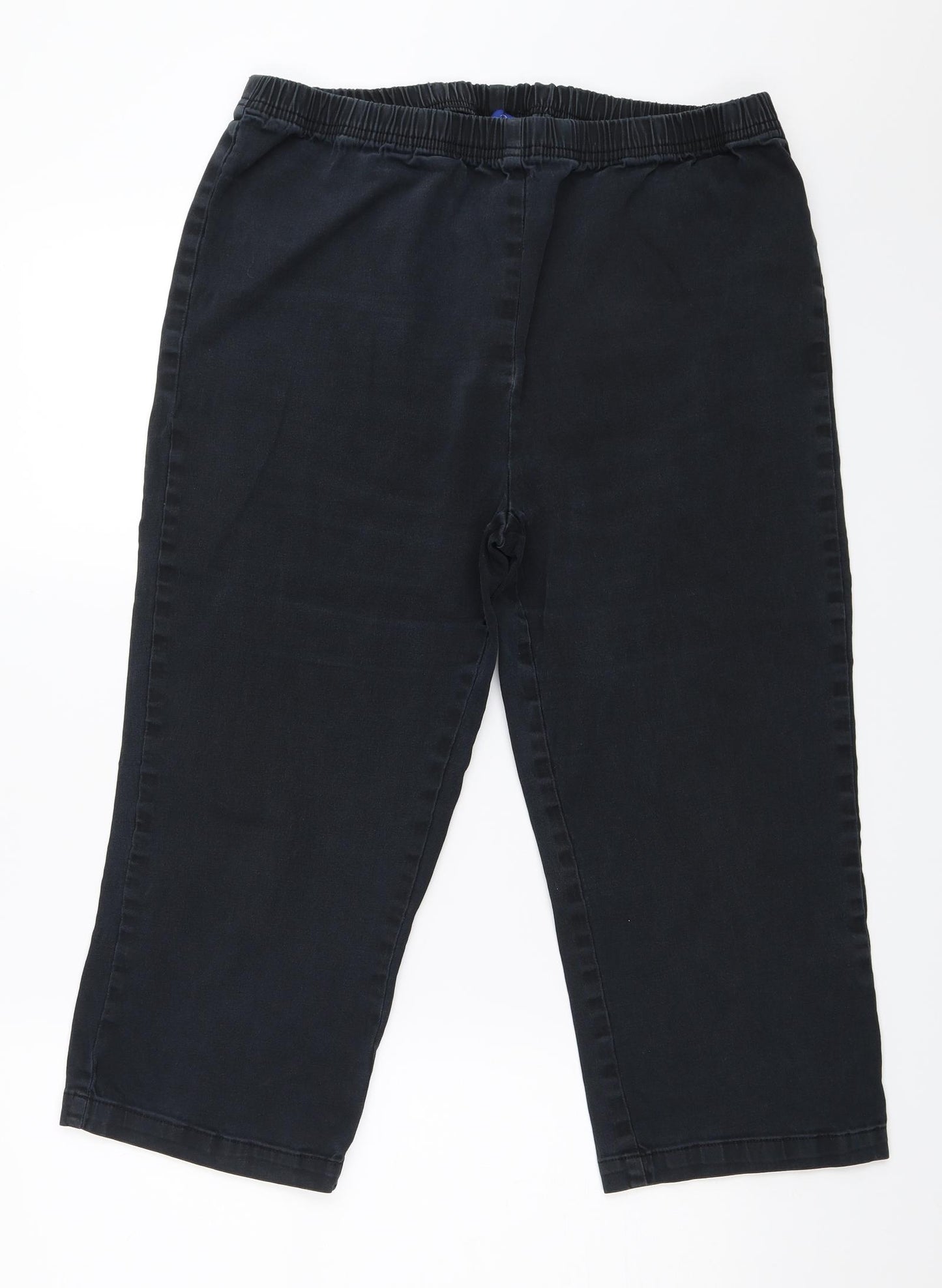 Union Blues Womens Black  Denim Cropped Jeans Size 20 L20 in