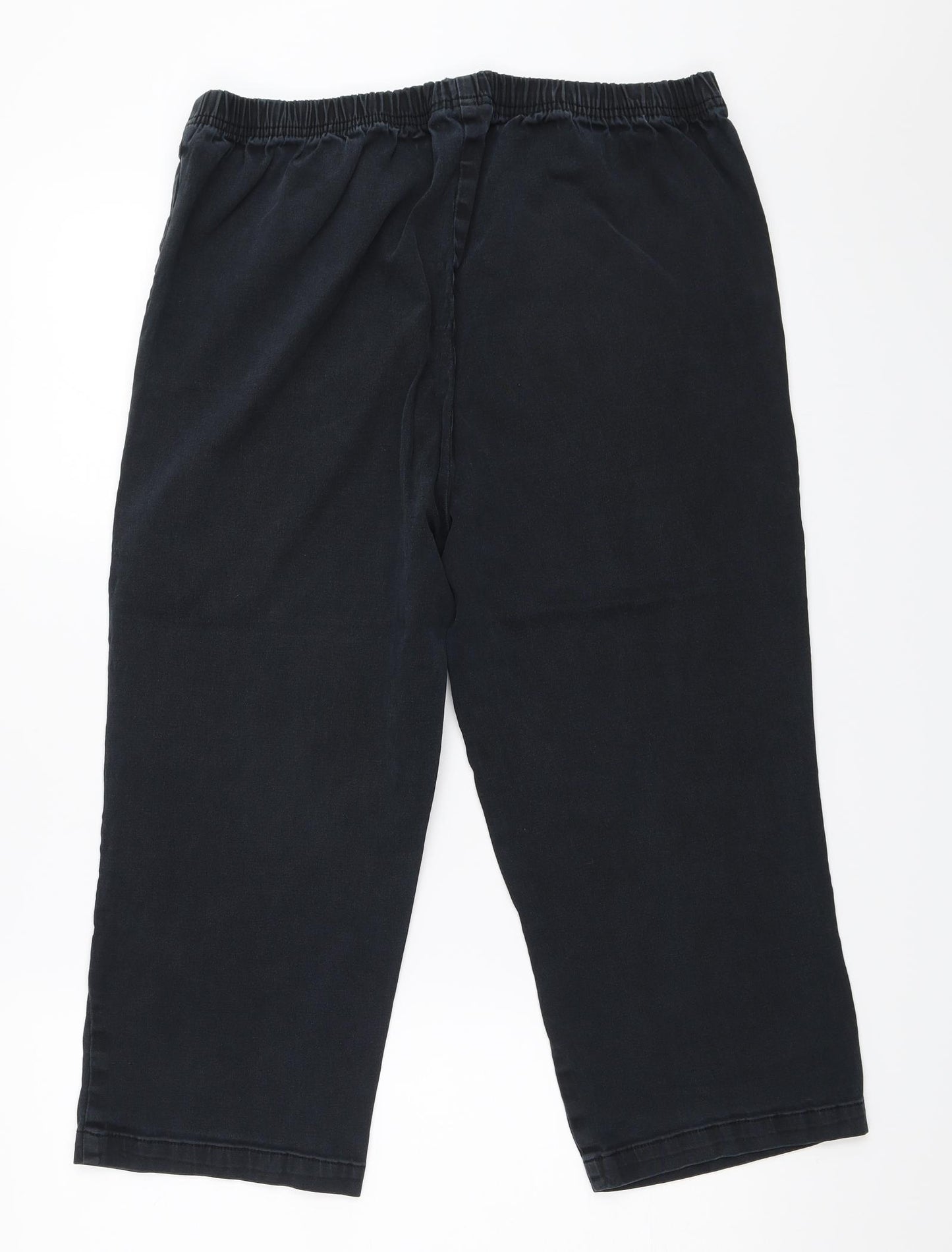 Union Blues Womens Black  Denim Cropped Jeans Size 20 L20 in