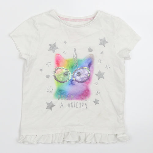 F&F Girls White   Basic T-Shirt Size 3-4 Years