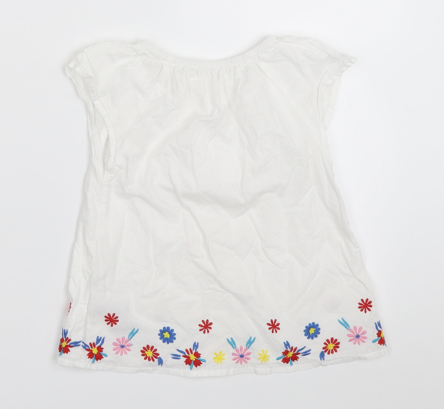 Nutmeg Girls White   Basic T-Shirt Size 3-4 Years