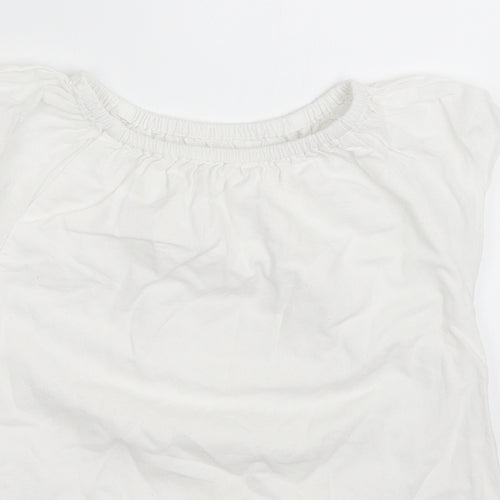 Nutmeg Girls White   Basic T-Shirt Size 3-4 Years