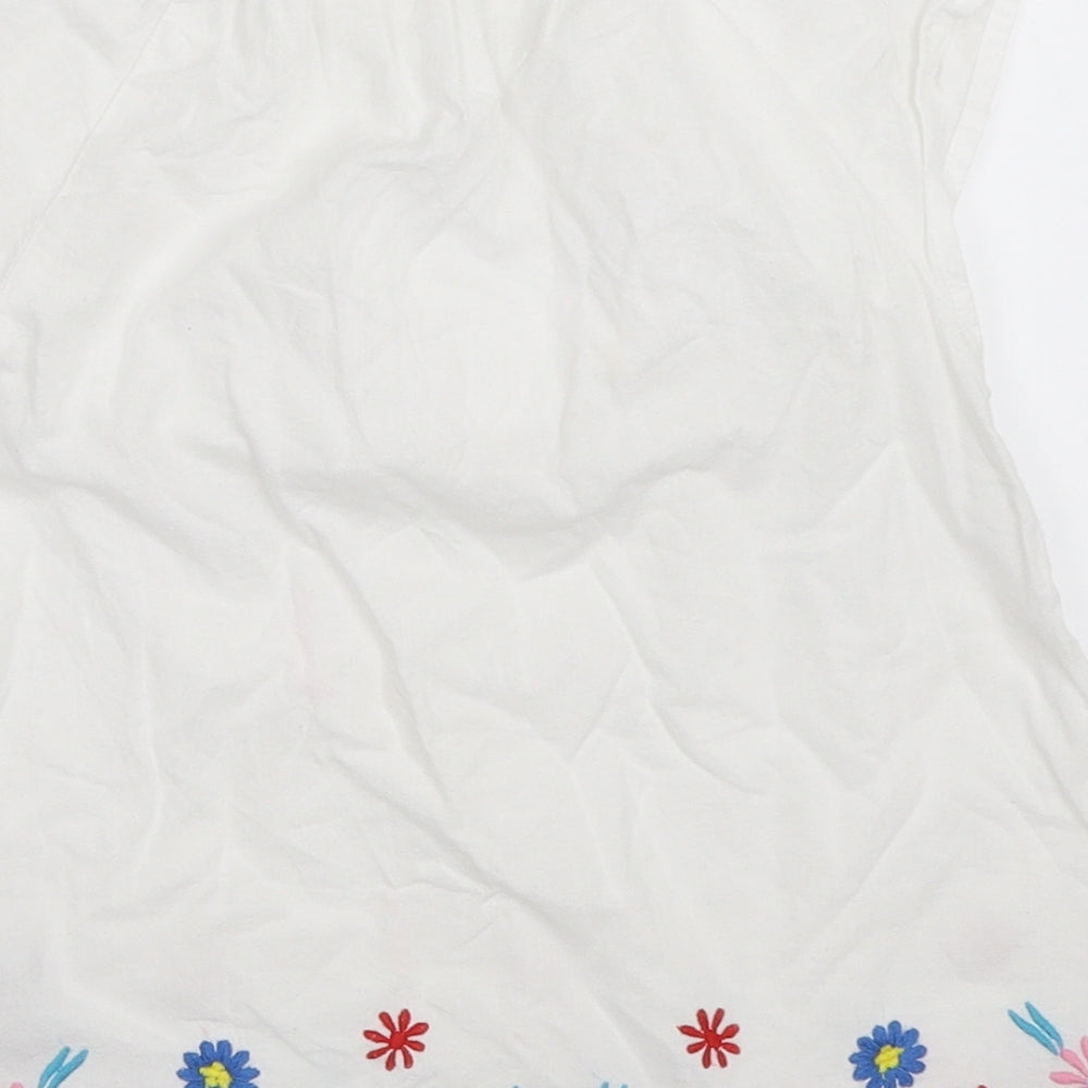 Nutmeg Girls White   Basic T-Shirt Size 3-4 Years