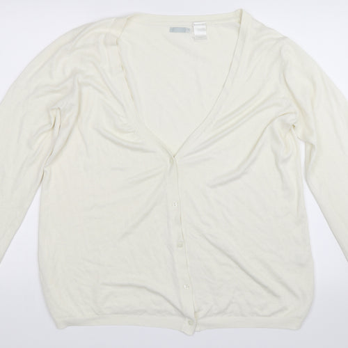 R Womens Ivory   Cardigan Jumper Size 18