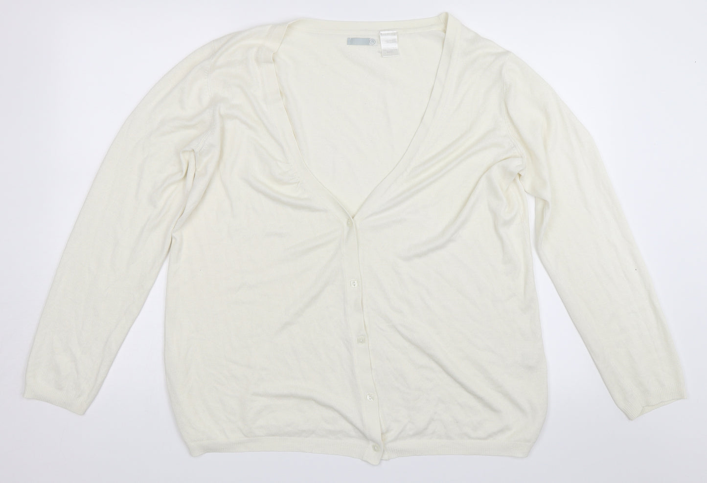 R Womens Ivory   Cardigan Jumper Size 18
