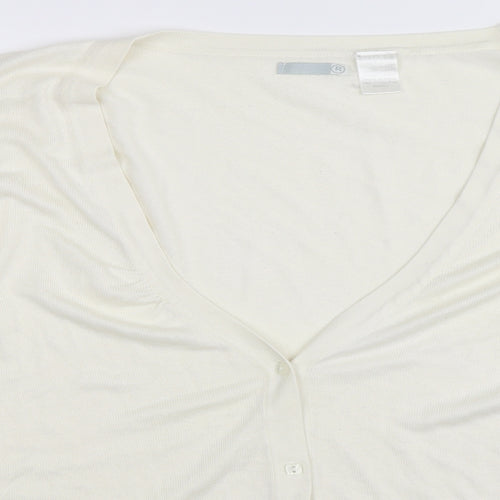 R Womens Ivory   Cardigan Jumper Size 18