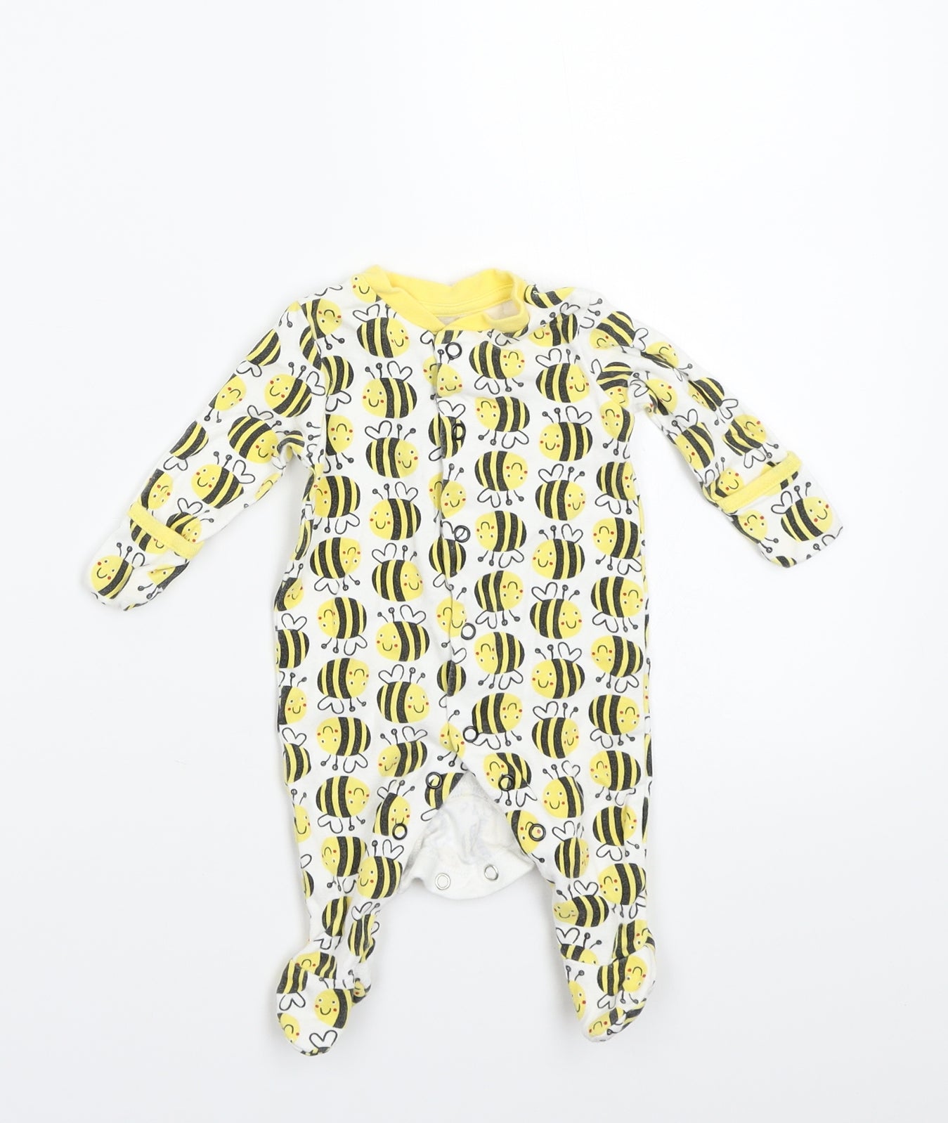 George Girls White   Babygrow One-Piece Size Newborn