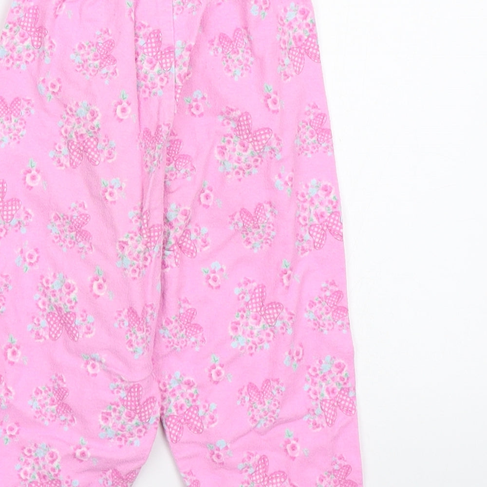 Disney Girls Pink Floral  Babydoll Pyjama Pants Size 18-24 Months