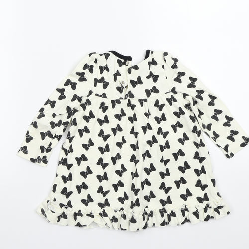 Disney Girls White   Basic T-Shirt Size 18-24 Months