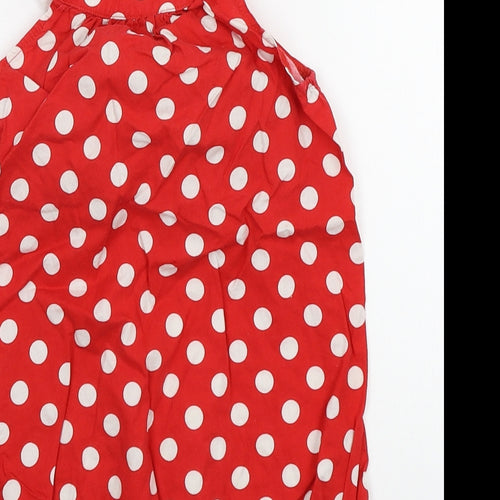 Disney Girls Red Polka Dot  Babygrow One-Piece Size 18 Months
