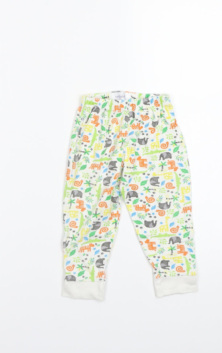 Earlu days Girls White Pyjama Pants Size 12-18 Months