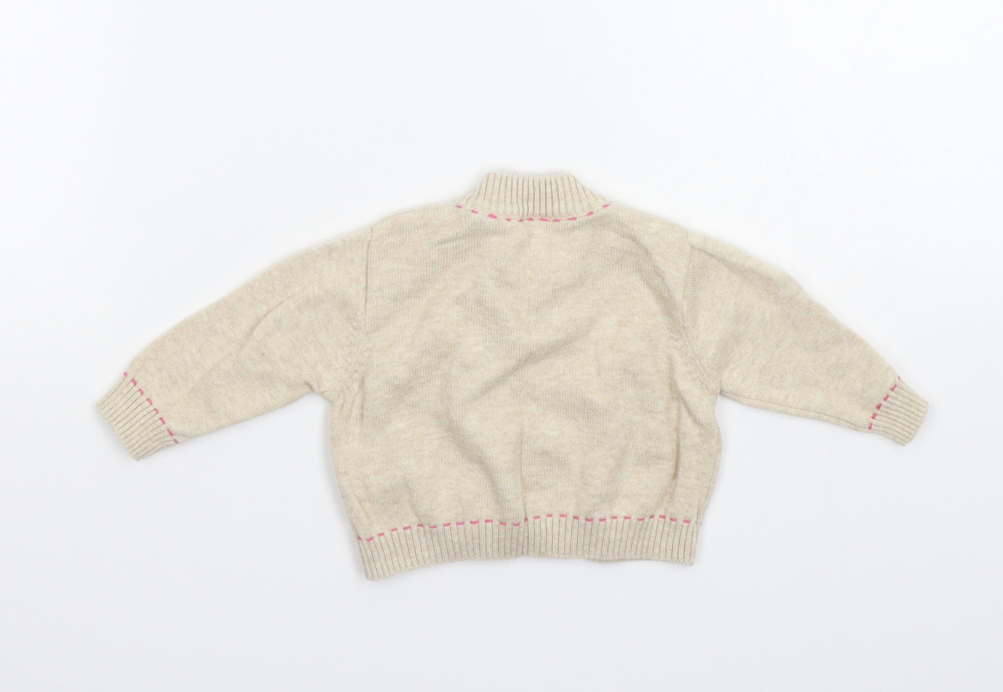 NEXT Girls Beige   Cardigan Jumper Size 0-3 Months