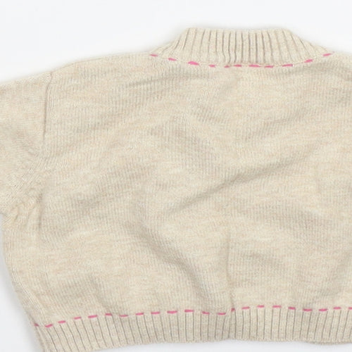 NEXT Girls Beige   Cardigan Jumper Size 0-3 Months