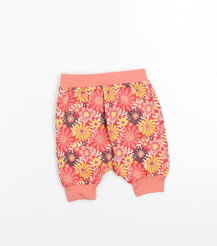 F&F Girls Pink Floral  Capri Trousers Size Newborn