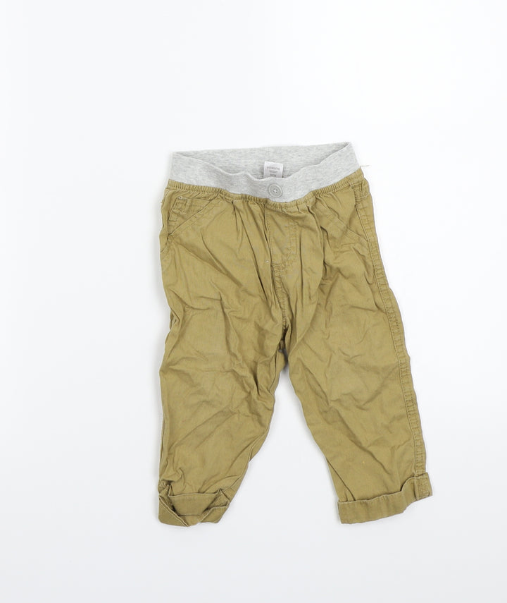 NEXT Girls Beige Cargo Trousers Size 9-12 Months